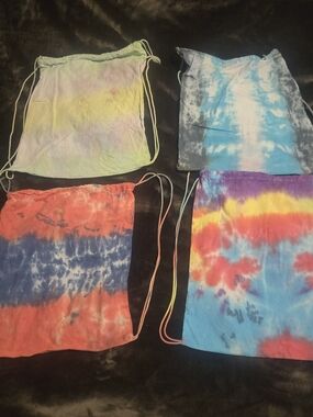 Tie-Dye Drawstring Backpack - Multicolor